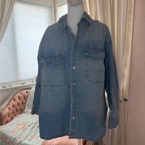 Universal Thread Light Blue Denim Oversized Jacket